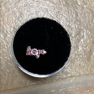 Never used origami owl “hope” scripted charm